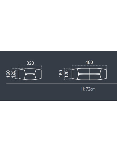 Mesa de reunión grande serie Omega
