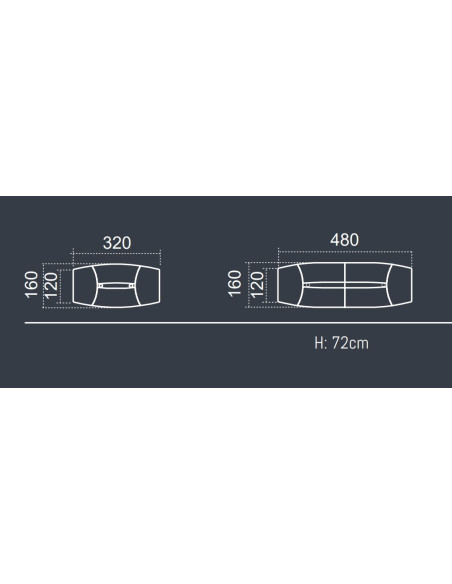 Mesa de reunión grande serie Omega