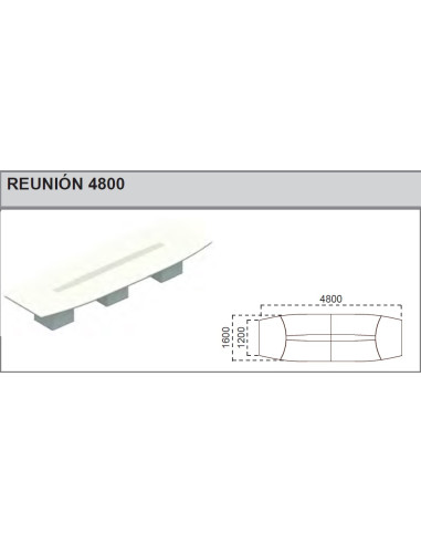 Mesa de reunión grande serie Omega