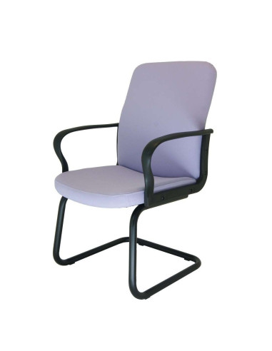 Silla confidente, tapizada polipiel,...