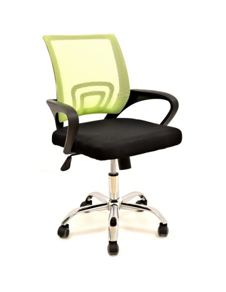 Silla de oficina, tejido negro y malla FISS NEW-N