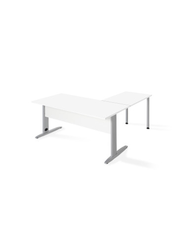 Mesa con faldón estructural y ala,...