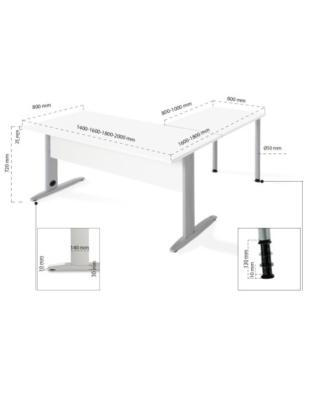 Mesa con faldón estructural y ala, Aneto, Exprés