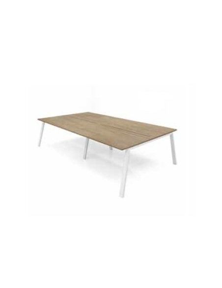 Mesa Bench 2 módulos serie Atrio (4 puestos). Exprés