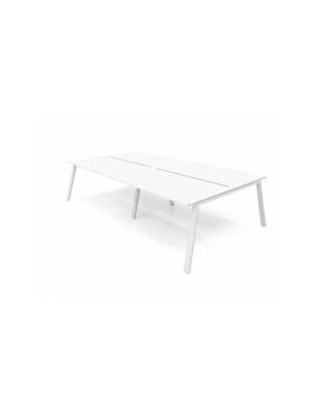 Mesa Bench 2 módulos serie Atrio (4 puestos). Exprés