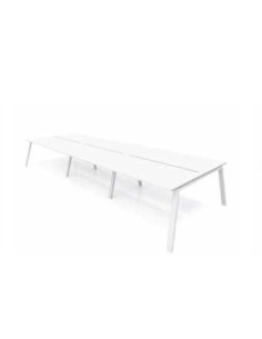 Mesa Bench 3 módulos serie Atrio (6 puestos). Exprés