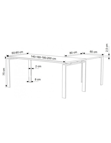 Mesa de oficina CLASICA CON ALA