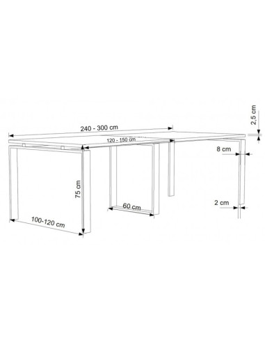Mesa de reunión MODERNA 3P