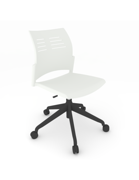 Silla Giratoria sin brazos y con estructura negra, SPACIO