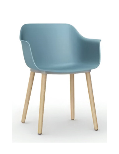 Silla de polipropileno SHAPE MADERA