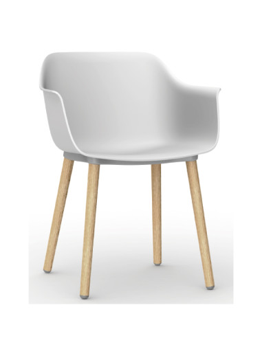 Silla de polipropileno SHAPE MADERA