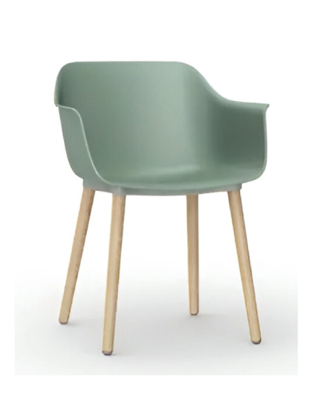 Silla de polipropileno SHAPE MADERA