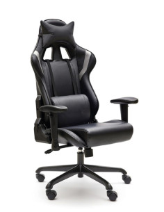 Silla Gaming ecopiel negro-gris MAGOR