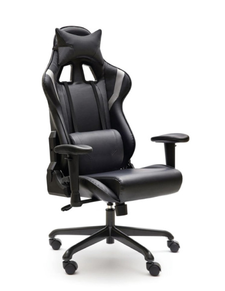Silla Gaming ecopiel negro-gris MAGOR