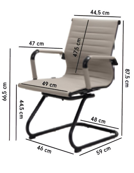 Silla confidente, con estructura negra, SMART-V