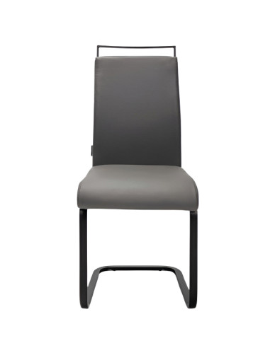 Silla tapizada en ecopiel KELLY BLACK