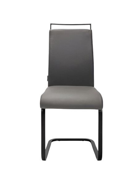 Silla tapizada en ecopiel KELLY BLACK