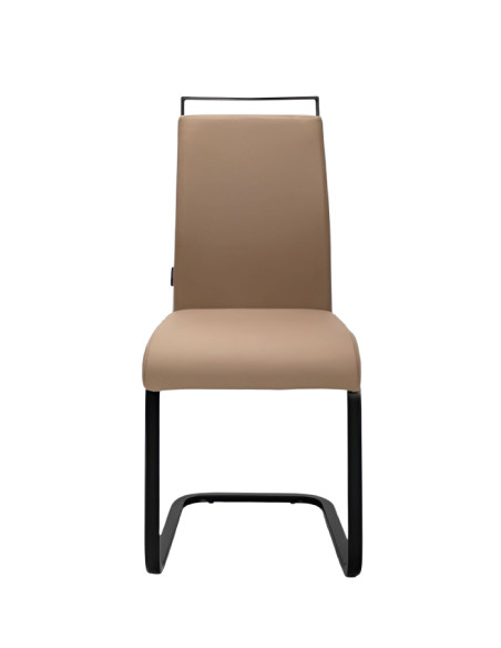 Silla tapizada en ecopiel KELLY BLACK