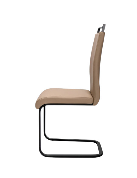 Silla tapizada en ecopiel KELLY BLACK