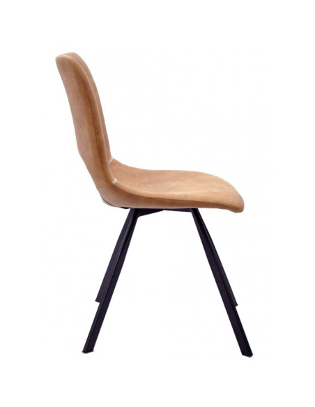 Silla confidente, metal y similpiel ANTIBES