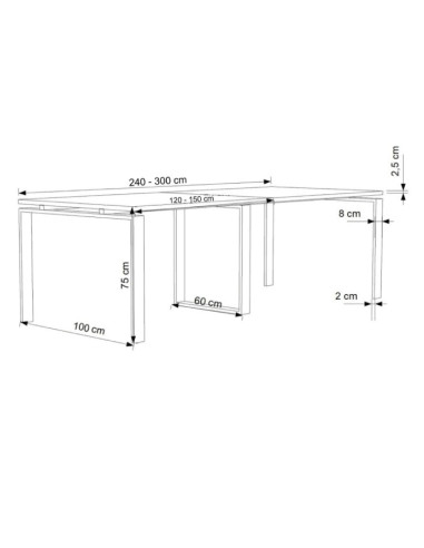 Mesa de reunión CLASICA 3P