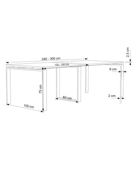 Mesa de reunión CLASICA 3P