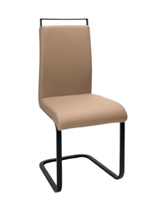 Silla tapizada en ecopiel KELLY BLACK