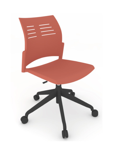 Silla Giratoria sin brazos y con estructura negra, SPACIO