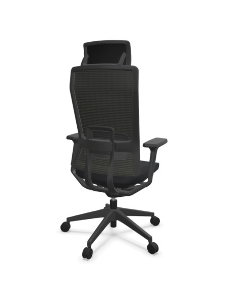 Silla de oficina, con estructura negra, TNK FLEX
