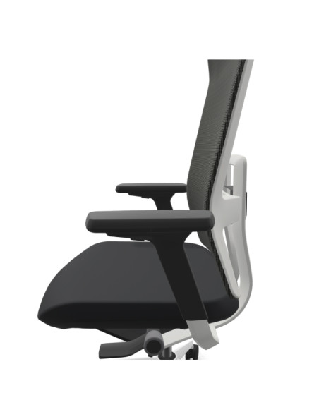 Silla de oficina, con estructura blanca, TNK FLEX