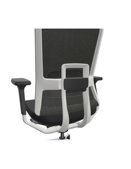Silla de oficina, con estructura blanca, TNK FLEX