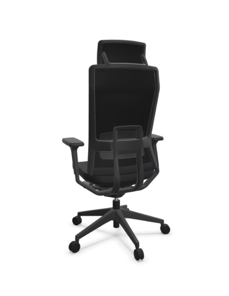 Silla de dirección, con estructura negra, TNK FLEX