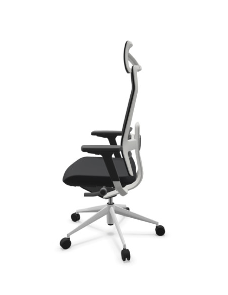 Silla de dirección, con estructura blanca, TNK FLEX