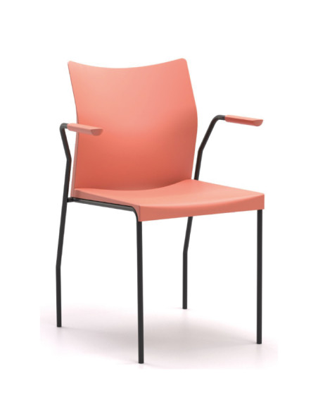 Silla de polipropileno, con brazos, SOBEK