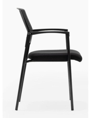 Silla fija con respaldo ergonómico de...