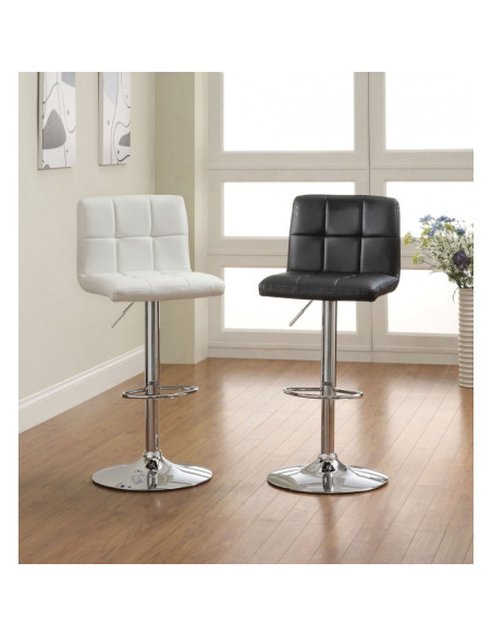Taburete, cromado, similpiel MIAMI (L)