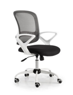 Silla giratoria respaldo medio en malla negra LIRONA