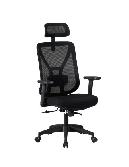 Silla, con cabezal y respaldo de malla, CLISSON