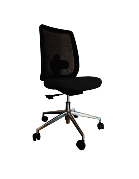 Silla giratoria, base de aluminio, ANIBAL
