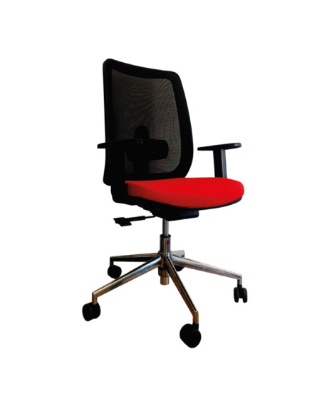 Silla giratoria, base de aluminio, ANIBAL