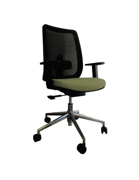 Silla giratoria, base de aluminio, ANIBAL