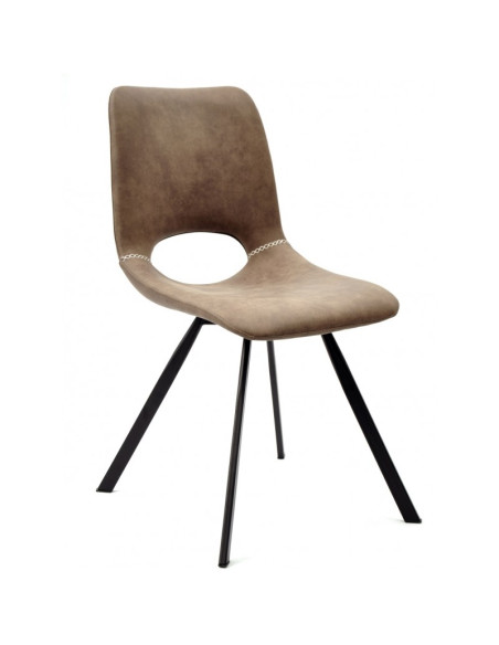 Silla confidente, metal y similpiel ANTIBES