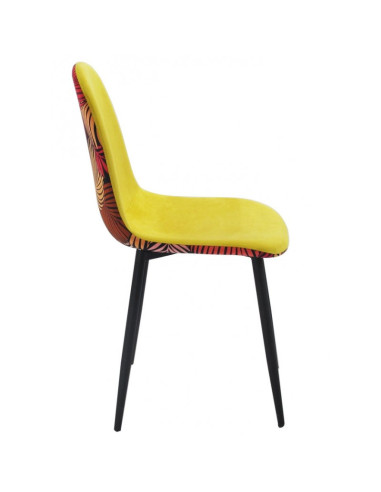 Silla tapizada en tejido velvet HORUS...