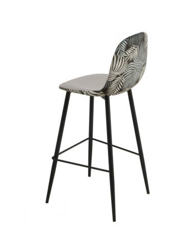 Taburete tapizado en tejido velvet...