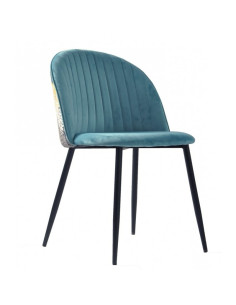 Silla tapizada en tejido velvet, PALM