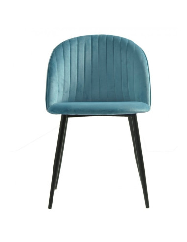 Silla tapizada en tejido velvet, PALM