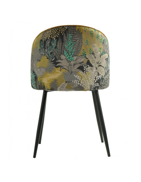 Silla tapizada en tejido velvet, PALM