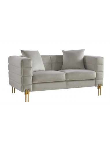 Sofá de 2 plazas, con tejido velvet,... Sofá de 2 plazas, con tejido velvet,...