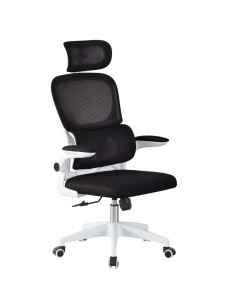 Silla con respaldo de malla y cabezal, BERNAY