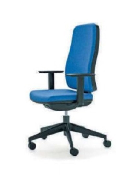 Silla giratoria, con brazos regulables, tapizado textil BLAZE